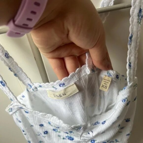 Dôen Pointelle Floral Knit Tank - Picture 4 of 4